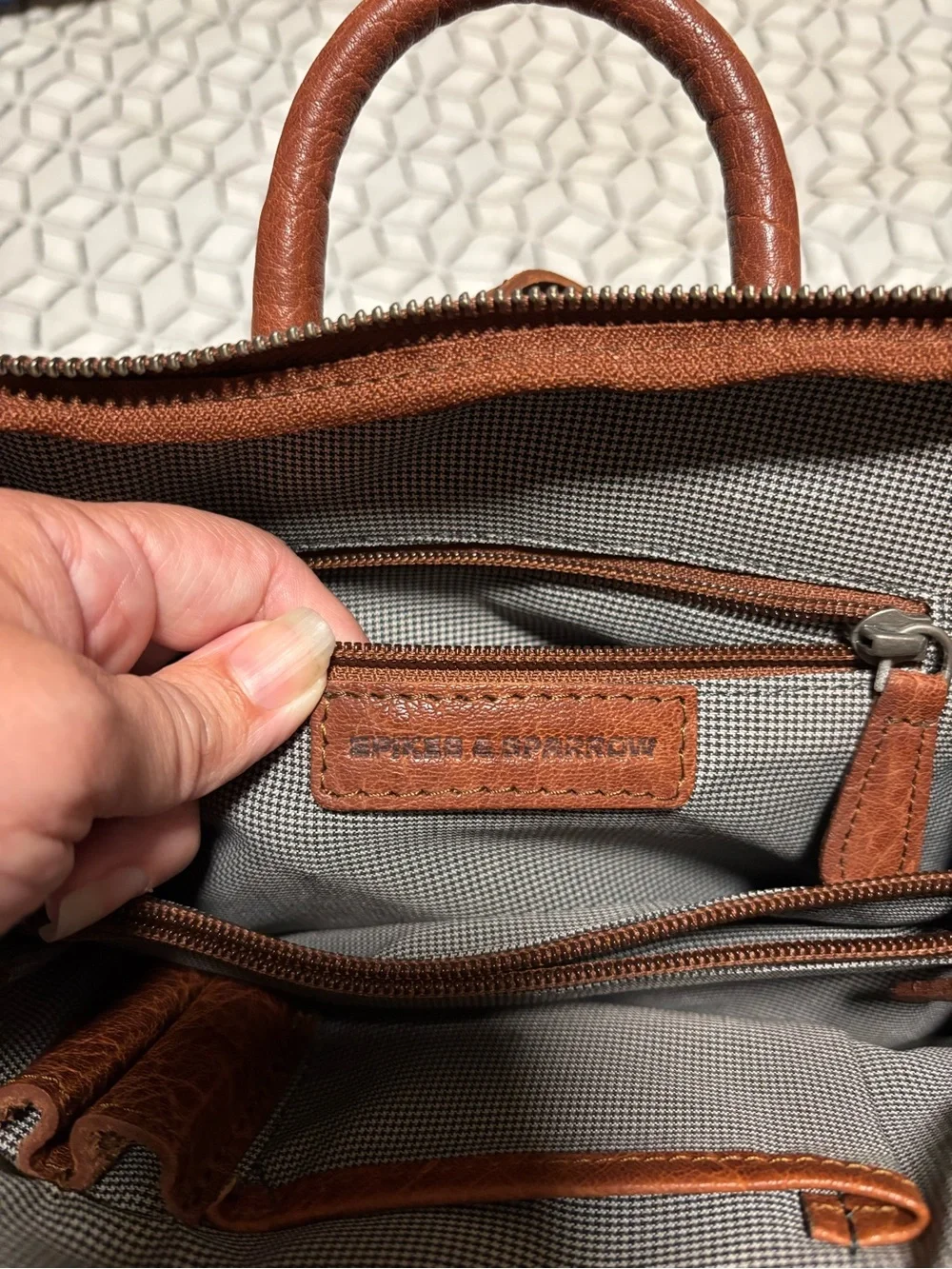 Women’s Leather Backpack in Cognac Brown
